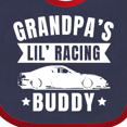thumbnail image 4 of Inktastic Grandpas Lil Racing Buddy Boys or Girls Baby Bib, 4 of 4