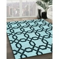 thumbnail image 2 of Ahgly Company Indoor Round Patterned Blue Jay Blue Area Rugs, 8' Round, 2 of 6