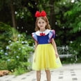 thumbnail image 4 of LOEL Princess Dress for Girls Birthday Party Fancy Tulle Dress Short Sleeve Casual Dress 2-8Y, 4 of 8