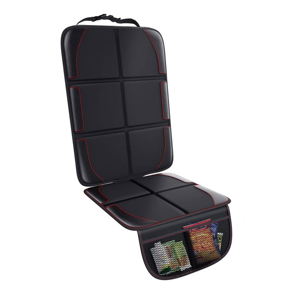 Car Seat Protector Waterproof Non Slip Thickened Padding Automotive Seat Cover Mat with Mesh Pockets for Child Baby Pets