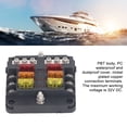 thumbnail image 3 of Fuse Block, Durable Nickel Plated Copper Terminal Wide Application Waterproof 100A Input 12V-24V DC Fuses Box with LED Indicator for Boat, 3 of 7