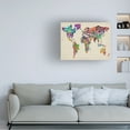 thumbnail image 2 of Trademark Fine Art Michael Tompsett Typography World Map II Canvas Wall Art - 18x24, 2 of 5