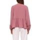 thumbnail image 3 of Blusa de maternidad para mujeres Inspire Chic, tops de corte alto-bajo, cuello en V, estilo babydoll, con botones, de manga larga, con linterna, plisada, fruncida y con volantes, embarazo, 2XL, rosa, 3 of 6