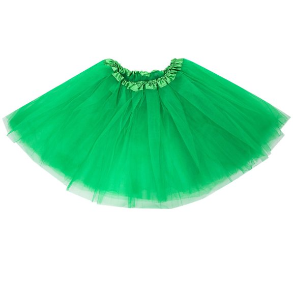 Green Tutu Skirt For Adults And Young Adults, Women's Classic Elastic 3-Layer Tulle Ballet Dancer Skirts, Ladies Dance Dress