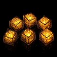 thumbnail image 1 of SZTXJ 10pcs LED Lighted Ice Cubes for Drinks Wine Whiskey LED Ice Cubes Water Activated Liquid Sensor Glowing (Yellow), 1 of 5