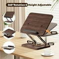 thumbnail image 3 of Book Stand for Reading, Adjustable Book Holder with 360° Rotating Base and Elastic Page Clips, Foldable Book Holder Stand, 3 of 7