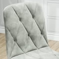thumbnail image 4 of 4 Chairs Dining , Gray Velvet Upholstered Seat And Robust Metal Legs, Solution Room Of - Legs For Long-lasting Use, 4 of 7