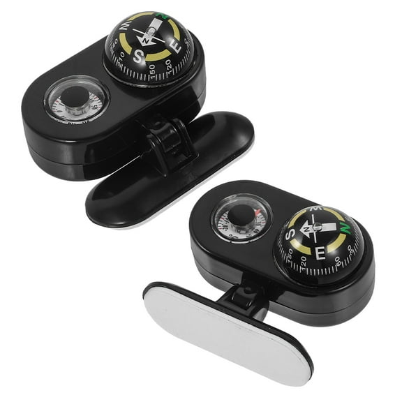 Masteelf 2pcs Universal Car Compass Ball With Thermometer For Dashboard Mount For Auto Truck And Boat Navigation Accurate Reading For All Vehicles