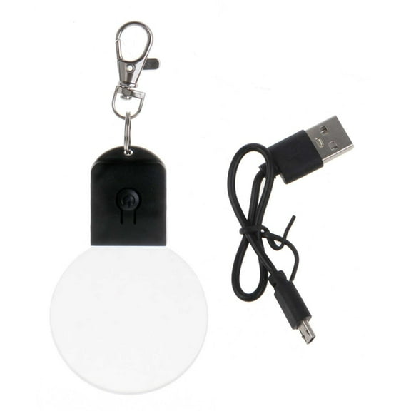 Necvior Rechargeable Keychain Flashlights Small Night Light Keychain Luminous Pendant for Backpack Bar Ornament Creative Gifts