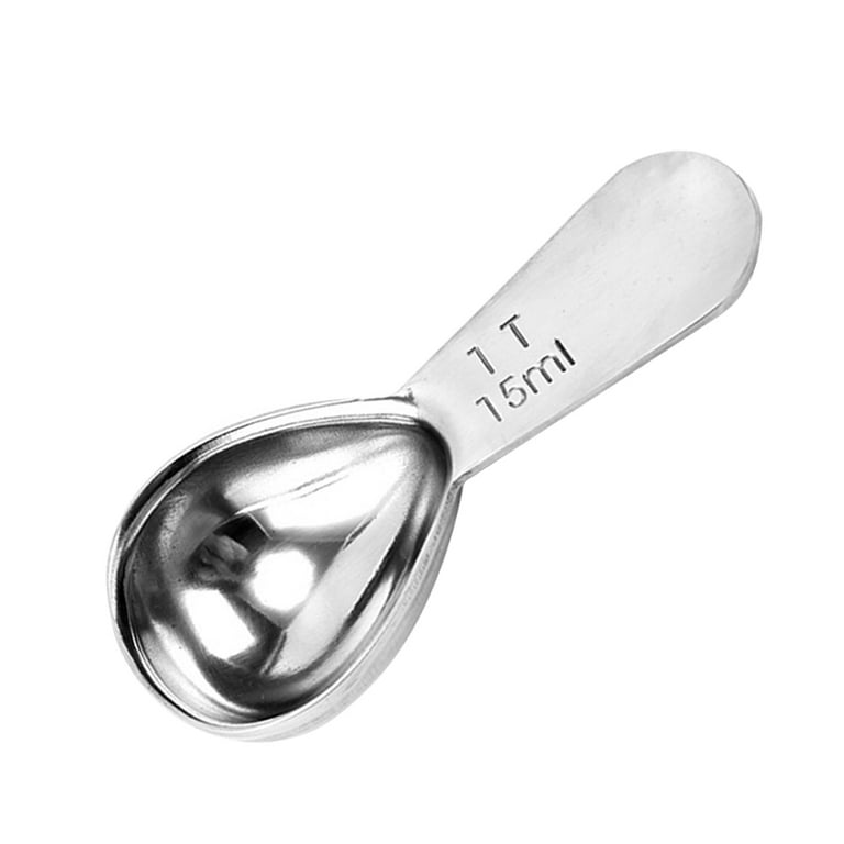 Hemoton Measuring Spoon Stainless Steel 20ml Measure Spoons Kitchen Tool  for Spice Powder Liquid