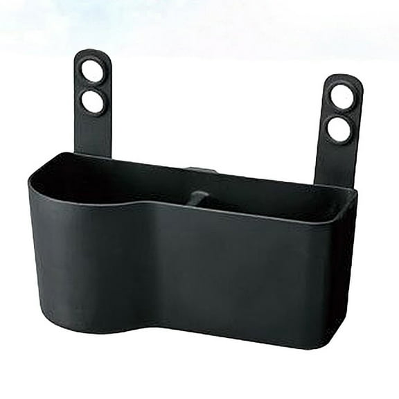 Car Cup Holder Organizer with Storage for Milk Tea Bottles and Snacks Black Plastic Adjustable and