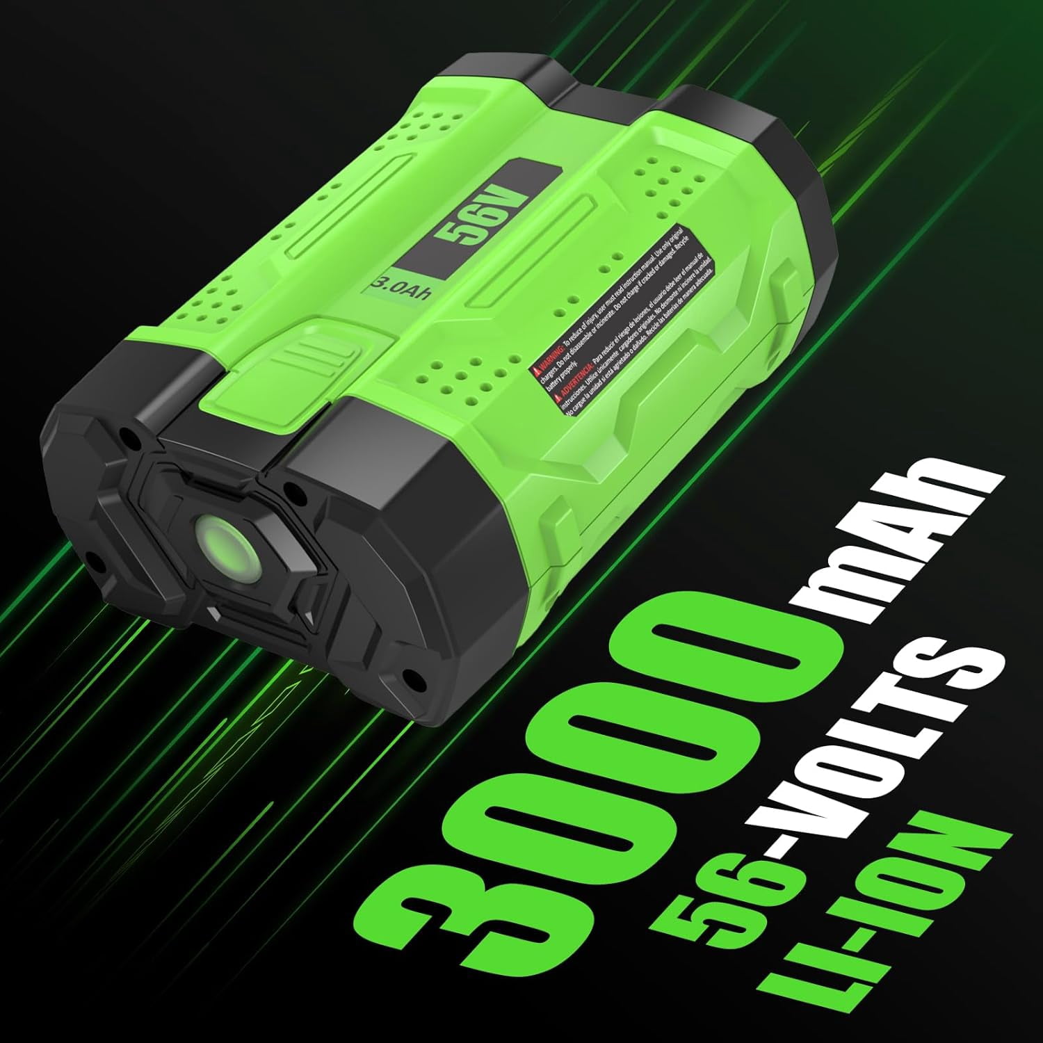 2PACK 56V 3.0Ah Replacement Battery Compatible with EGO 56V Battery Compatible with EGO 56 Volt 3000mAh BA2800 BA4200 CS1604 CS1804 CS1403 HT2400 LB6504 LB5804 LB6500 LB4800 Power Tool