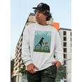 thumbnail image 2 of Black Labrador On A Bicycle Sweatshirt Men -Fab Funky Designs, Male XX-Large, 2 of 4