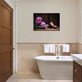 thumbnail image 4 of ZHONGYUTONG Zen Canvas Wall Art purple Orchid Flower Picture Spa Still Life Meditation Painting Print for Bathroom Decor Framed (24.00" x 36.00"), 4 of 5
