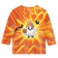 thumbnail image 4 of Dvprdro Girls Halloween Print Crew Neck 3/4 Sleeve Tunic T-Shirt Vintage Casual Pullover Top Fall Holiday Daily Wear, 4 of 6
