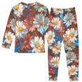 thumbnail image 2 of FORMRS Long Sleeve Top and Pants Pajama Set for Niños 2-Piece Sleepwear, Sizes 18M-8Y, Vibrant Floral, 2 of 6