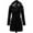 01 Black, variant on Womens Double Breasted Trench Coat Classic Lapel Belt Peacoat Fall Winter Warm Overcoat Outerwear with Hood