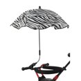 thumbnail image 1 of Sombrilla para cochecito de bebé, protección UV, 360 grados, ajustable, automático, impermeable, portátil, parasol, estampado de cebra, 1 of 9