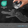 thumbnail image 3 of Juego de alfombras de baño HUXMEYSON de espuma viscoelástica de 3 piezas, color negro, 3 of 9