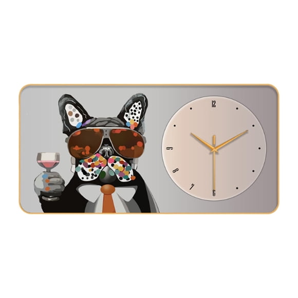 Cuadro de reloj de pared Decoración Adorno para el hogar Cuadro de lienzo Elegante Fácil de Estilo D