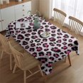 thumbnail image 2 of Pink and Black Of Leopard Print Rectangle Tablecloth 60"x84",Waterproof Polyester Rectangle Table Cloth, Wipeable Spillproof Polyester Tablecloth for Dining, Camping, Indoor and Outdoor, 2 of 5