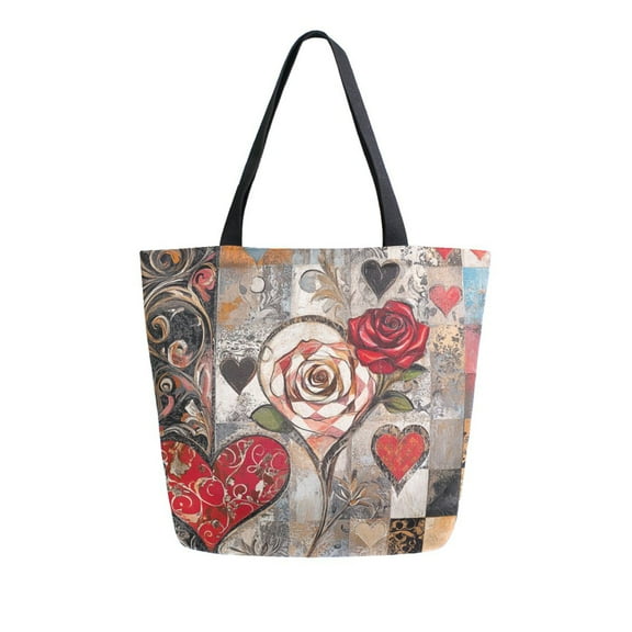 DIXRUYEE Tote Bag Women Weekender Travel Bag Shoulder Handbag Floral Mosaic Printed