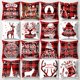 thumbnail image 2 of Funda de almohada de celosía para el hogar, adornos de Navidad, rojo, blanco y negro, 45x45cm, para sofá y coche, 2023, 2 of 4