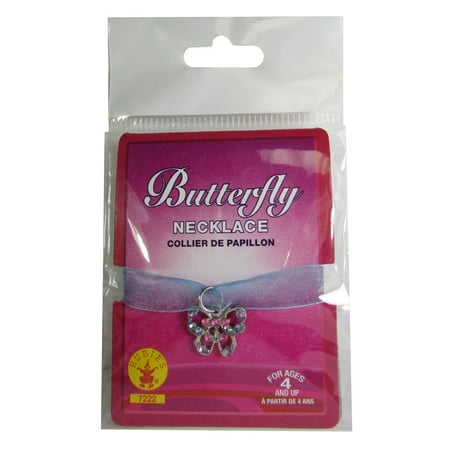 Rubie's 20 Pack Girls Butterfly Necklace Halloween Accessory, Blue