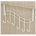 thumbnail image 5 of Bexikou Over The Door Hooks,6-Hooks Organizer Rack, Door Hanger Hook for Hanging Coats, Hats, Robes, Towels Organizer Hangers Rack for Bathrooms, Bedroom, Kitchen(White), 5 of 7
