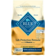 Blue Buffalo Life Protection Formula Healthy Weight Small Breed Dog Food  Natural Dry Dog Food for Adult Dogs  Chicken and Brown Rice  6 lb. Bag