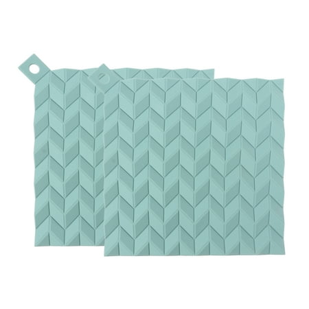 

2pcs Table Placemats Simple Mat Heat Insulation Coaster Square Cup Mats