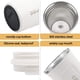 thumbnail image 2 of Vaso aislado al vacío de acero inoxidable de 12 oz – Taza de viaje de café a prueba de derrames con tapa – Taza térmica para mantener café, té y cerveza caliente/helado (blanco), 2 of 5