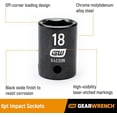 thumbnail image 2 of wqlpp 84343N 3/8" Drive 6 Pt. Deep Impact Socket 21mm Black Oxide Finish, 2 of 4