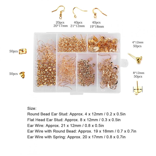Kit De Fabricación De Pendientes De Joyería, Aretes Redondos Con Cuentas, Alambres Para Orejas, Ganchos Para Pendientes, Conjunto De Accesorios De Joyería