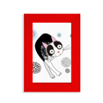 thumbnail image 1 of Animal Cartoon Cute Thin Cat Picture Display Art Red Photo Frame, 1 of 4