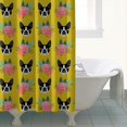 thumbnail image 4 of Yellow Boston Terrier and Flower Shower Curtain 72"x72" ,Bathroom Decorative Shower Curtains Set with 12 Hooks,Modern Waterproof Washable Shower Curtain, 4 of 6