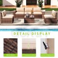 thumbnail image 6 of Aouxn 6 Pieces Patio Furniture Sets with Waterproof Cover, Beige, 6 of 6