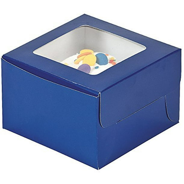 1 X Dozen Blue Cupcake Boxes