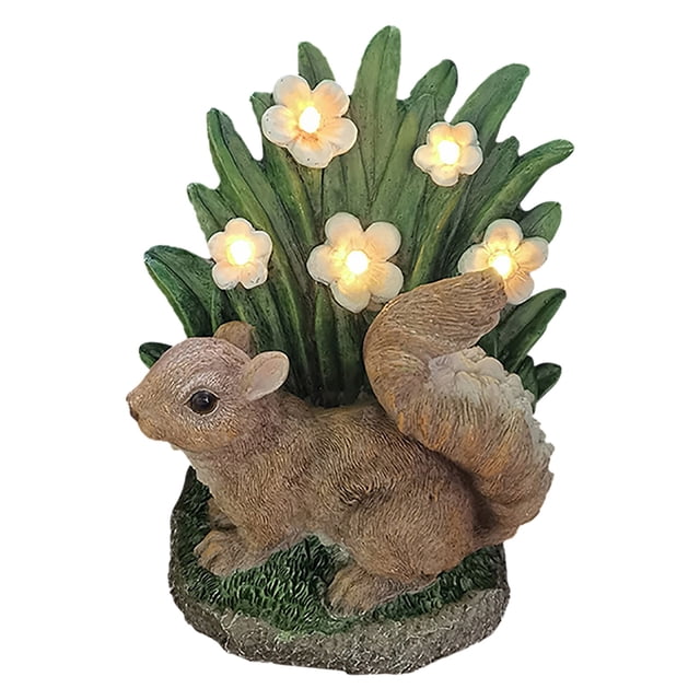 Xihbxyly Compras En Línea Conejito de Pascua con Energía Solar, Decoración de Resina para Jardín, Parquet Al Aire Libre, Manualidades de Conejo
