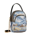 thumbnail image 7 of FORMRS Crossbody Bag for Women Quilted Travel Shoulder Cell Phone Purse with Chain Strap Handbag, Winter Mountain, 7 of 7
