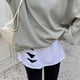 thumbnail image 5 of Blanco CheckLMini Falda Camisa Extensores Capas ajustables Falso Top Conjunto de barrido inferior, 5 of 5
