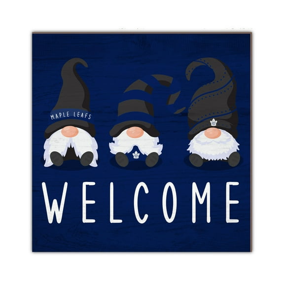 Toronto Maple Leafs 10'' x 10'' Welcome Gnomes Sign