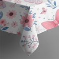 thumbnail image 5 of Pink Butterfly Star Floral Peach Pattern Square Tablecloth,Waterproof Square Table Cover,Wipeable Spillproof Washable Table Cover for Home Kitchen Party Decor 42"X42"(107x107cm), 5 of 6