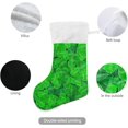 thumbnail image 3 of Coolnut 17.7 Inch Christmas Stockings, 1 PCS Plant Clover Presonalized Large Stocking Sock for Family Holiday Xmas Party Decorations, 3 of 7