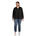 thumbnail image 2 of Terra & Sky Women's Plus Size Quarter Zip Sweatshirt, 2 of 5