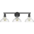 thumbnail image 2 of Beaumont Lane 3 Light Clear Glass Shade Vanity Light in Black, 2 of 4