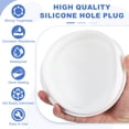 thumbnail image 3 of Tapón de Silicona en Forma de T Uxcell, Diámetro 145 mm/5.71 Pulgadas, Tapón de Silicona Impermeable Reutilizable, Tapón Redondo de Sellado para Equipos de Tuberías, Blanco, 3 of 7