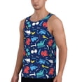 thumbnail image 2 of Fotbe Colorful Excavator Pattern Men's Quick Dry Workout Tank Top Gym Muscle Tee Fitness Bodybuilding Sleeveless T Shirt Breathable Workout Shirt-, 2 of 9