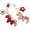 Dark Red & Off-white, variant on 2026 Year of the Horse Gift – Handmade Crochet Plush Pony Keychain Bag Charm, Cute Cartoon Ornament (2 pcs)
