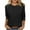 Black, variant on 3/4 Sleeve Tops For Women Summer Crew Neck Tunic Blosue Plain Classic Tees Shirts Regular Fitted T-Shirt Lounge Dressy Tee Workout Sport Yoga Blosues